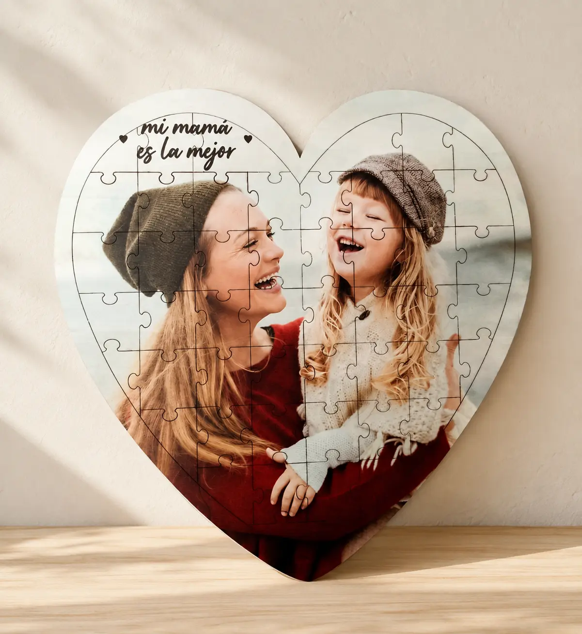 Puzzle personalizado con forma de corazón